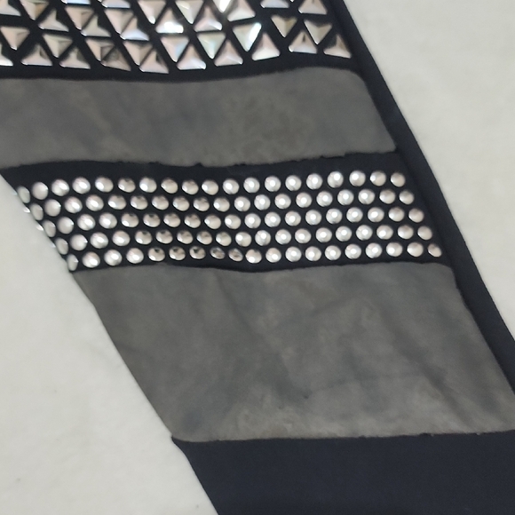 Bebe Black Studded Leggings S - Picture 4 of 9